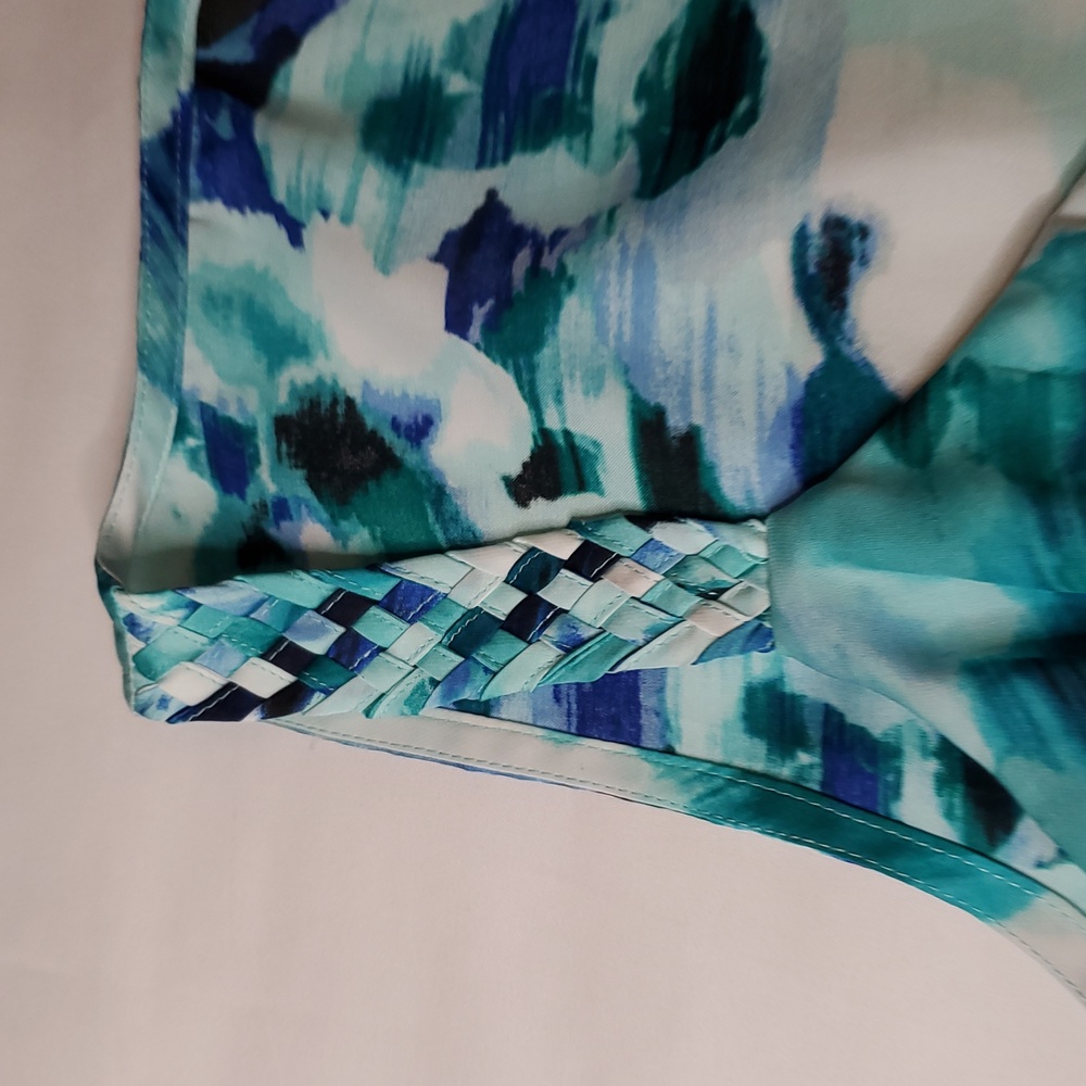 White House Black Market Blue and Green Women's Top Size S - Picture 9 of 11